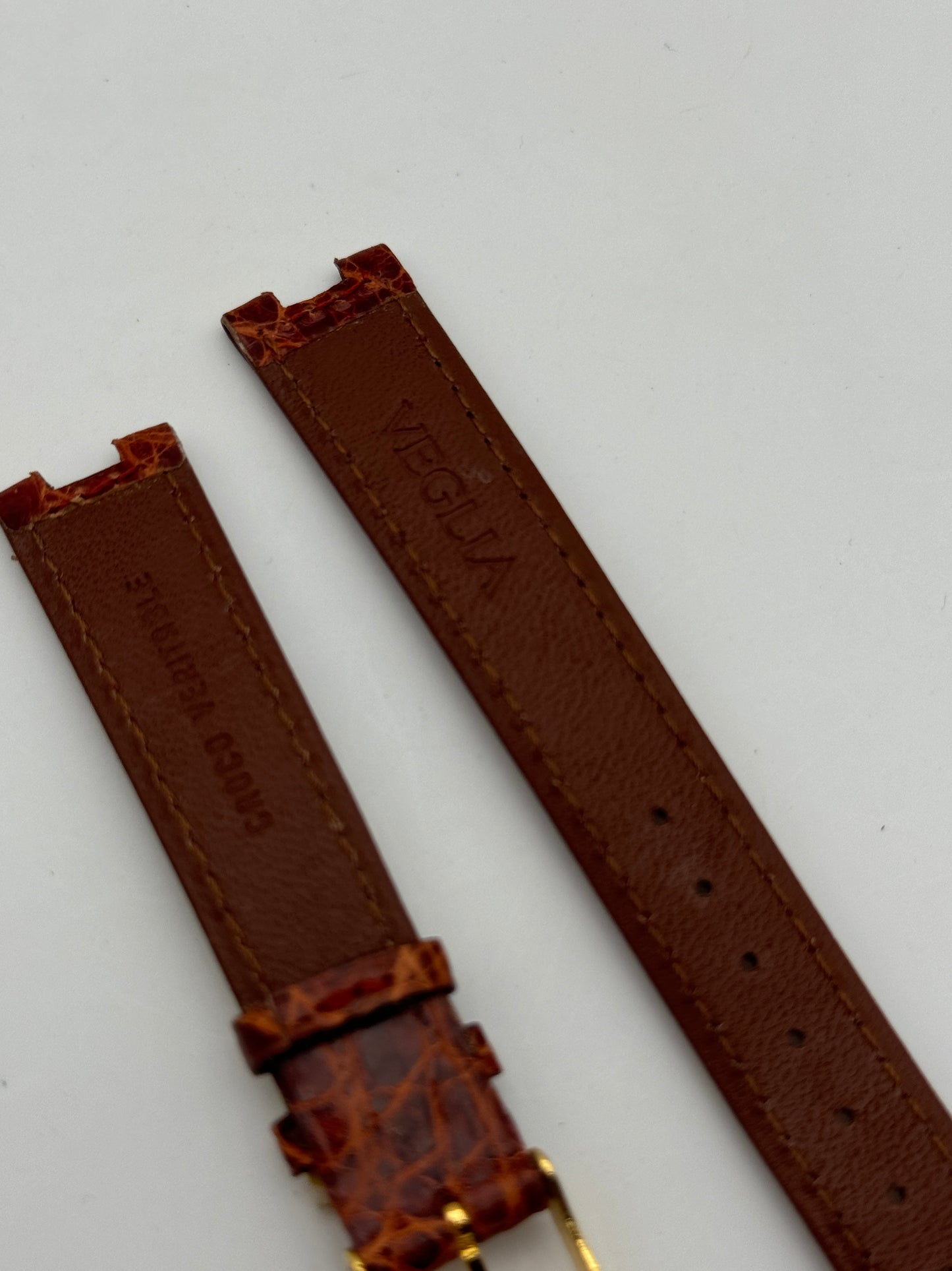 Veglia cinturino 9833 strap leather crocodile coccodrillo 16mm