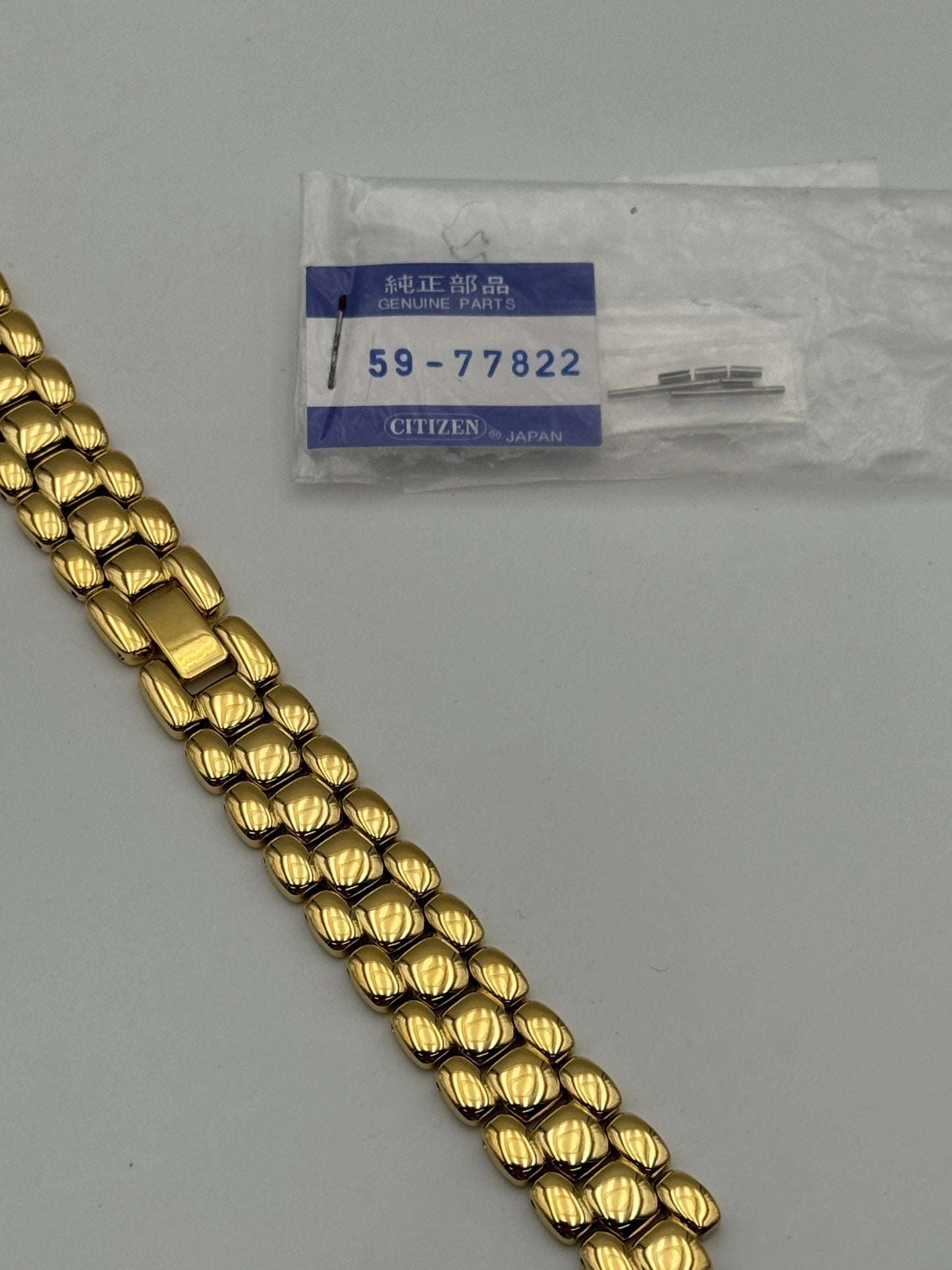 Citizen bracelet bracciale base metal dorato golden 14mm