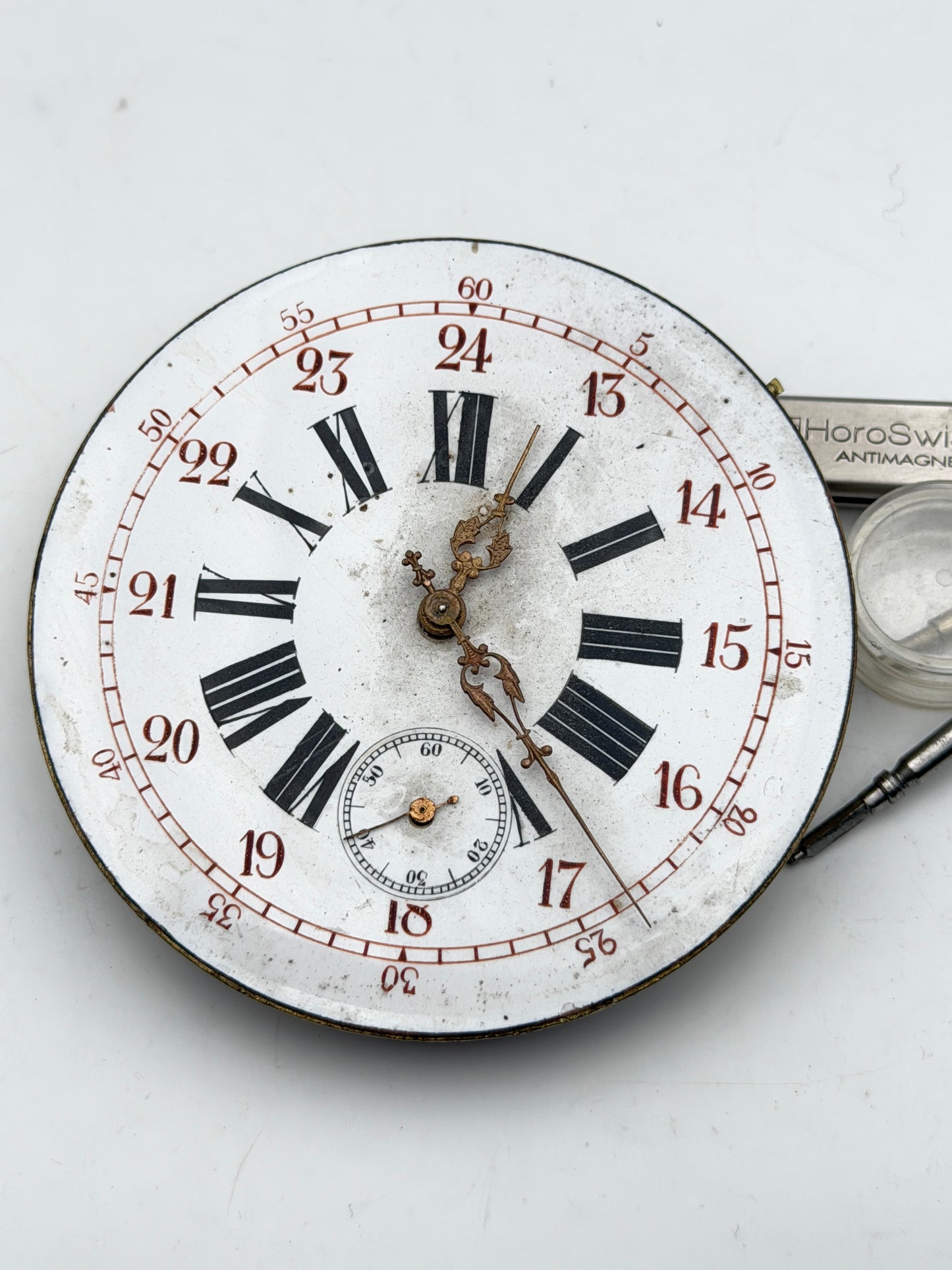 pocket watch carrozza old movement movimento 68mm