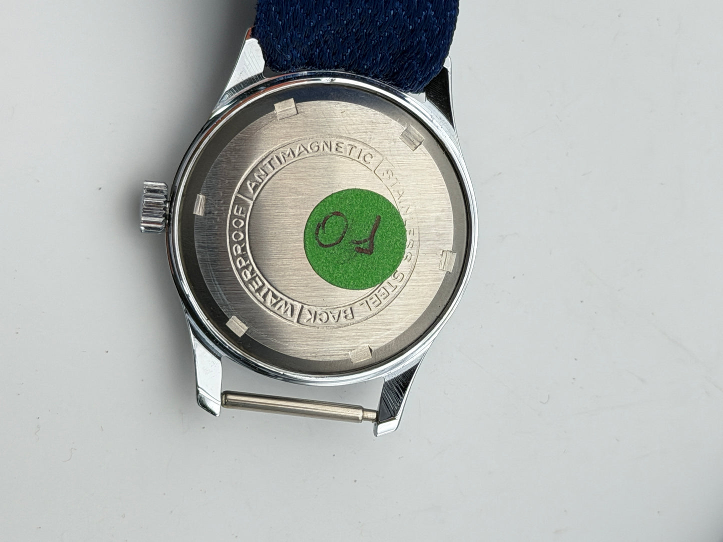 keller nos vintage watch blue swiss made