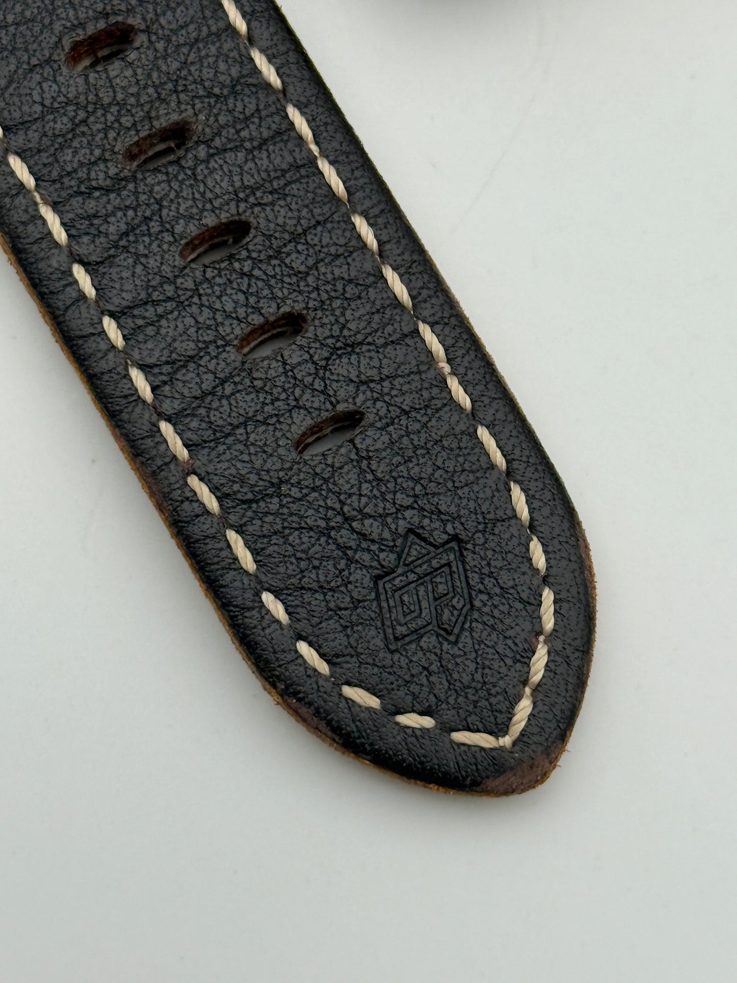 officine panerai 24mm cinturino strap pelle leather new nuovo