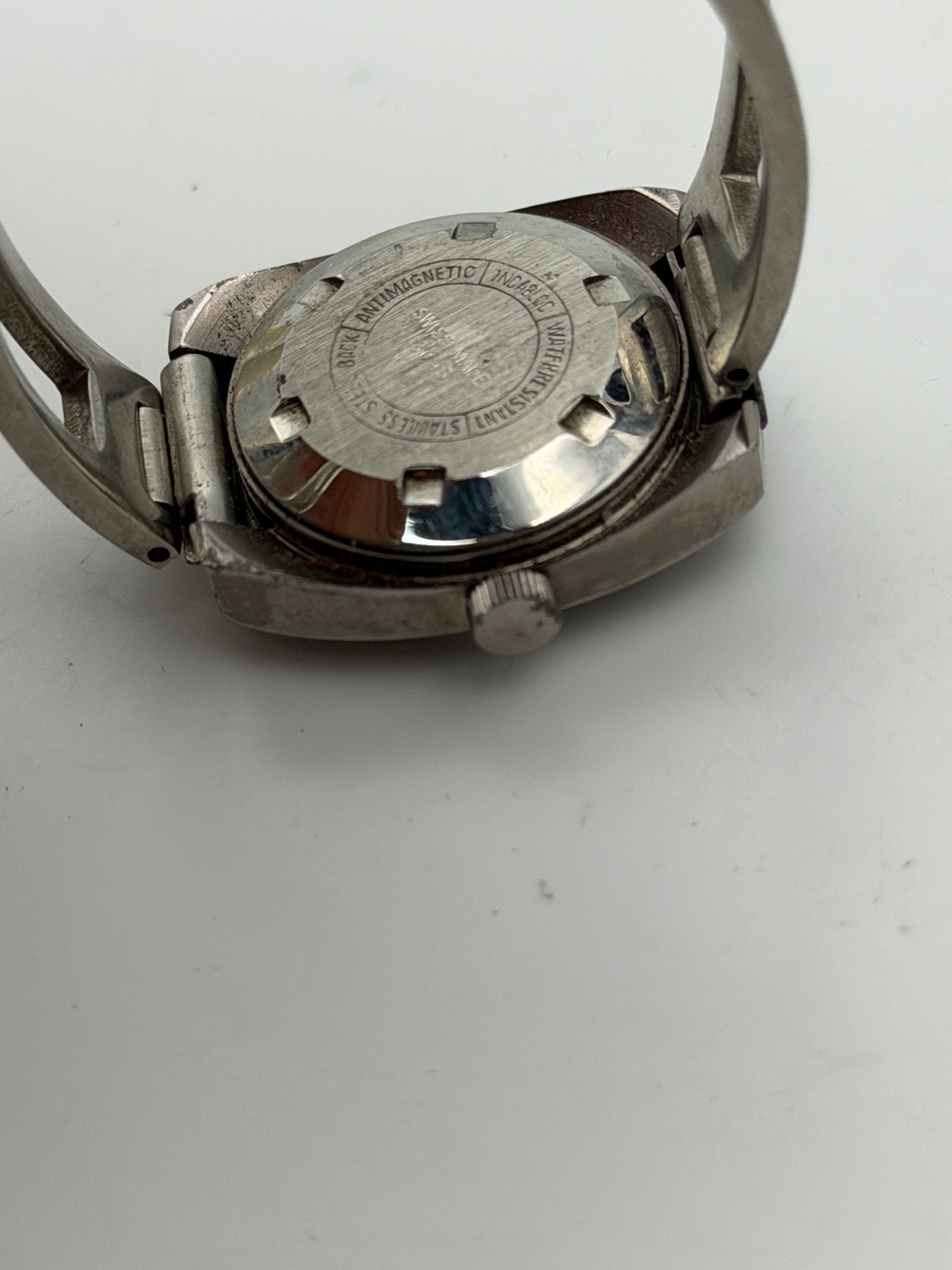 avia automatic watch vintage 70's 25mm steel