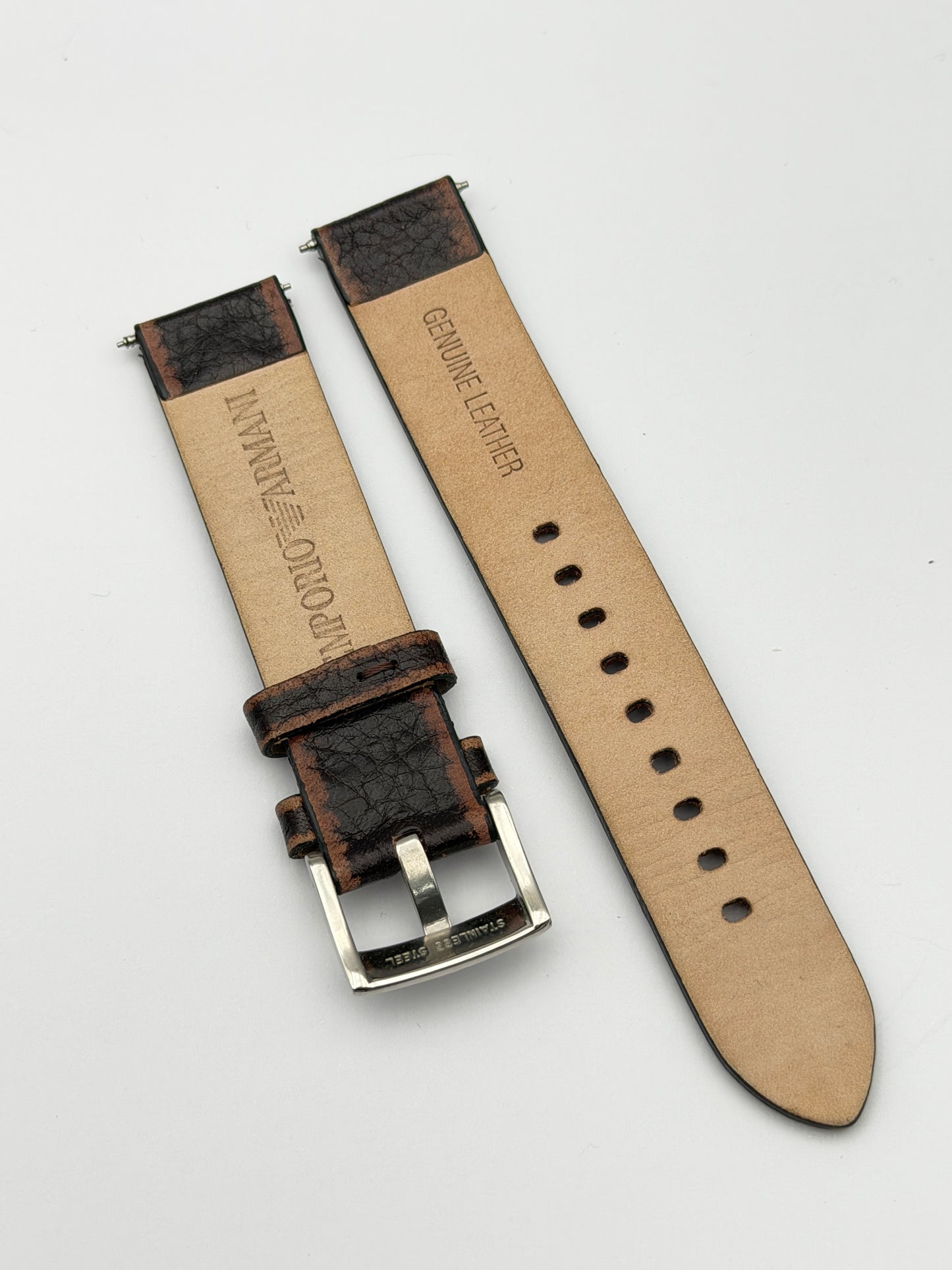 emporio armani 18mm cinturino strap leather