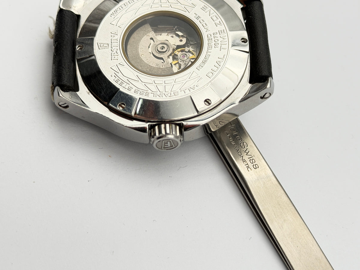 festina automatic 16078 time zone 47mm