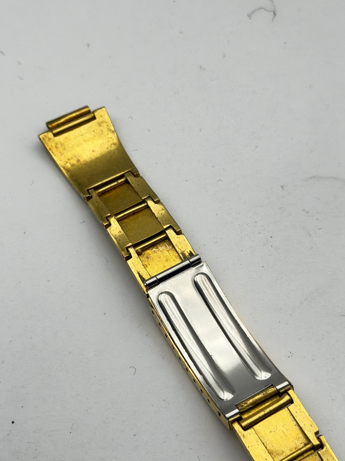 Bulova bracciale bracelet vintage gold plated 19-12mm