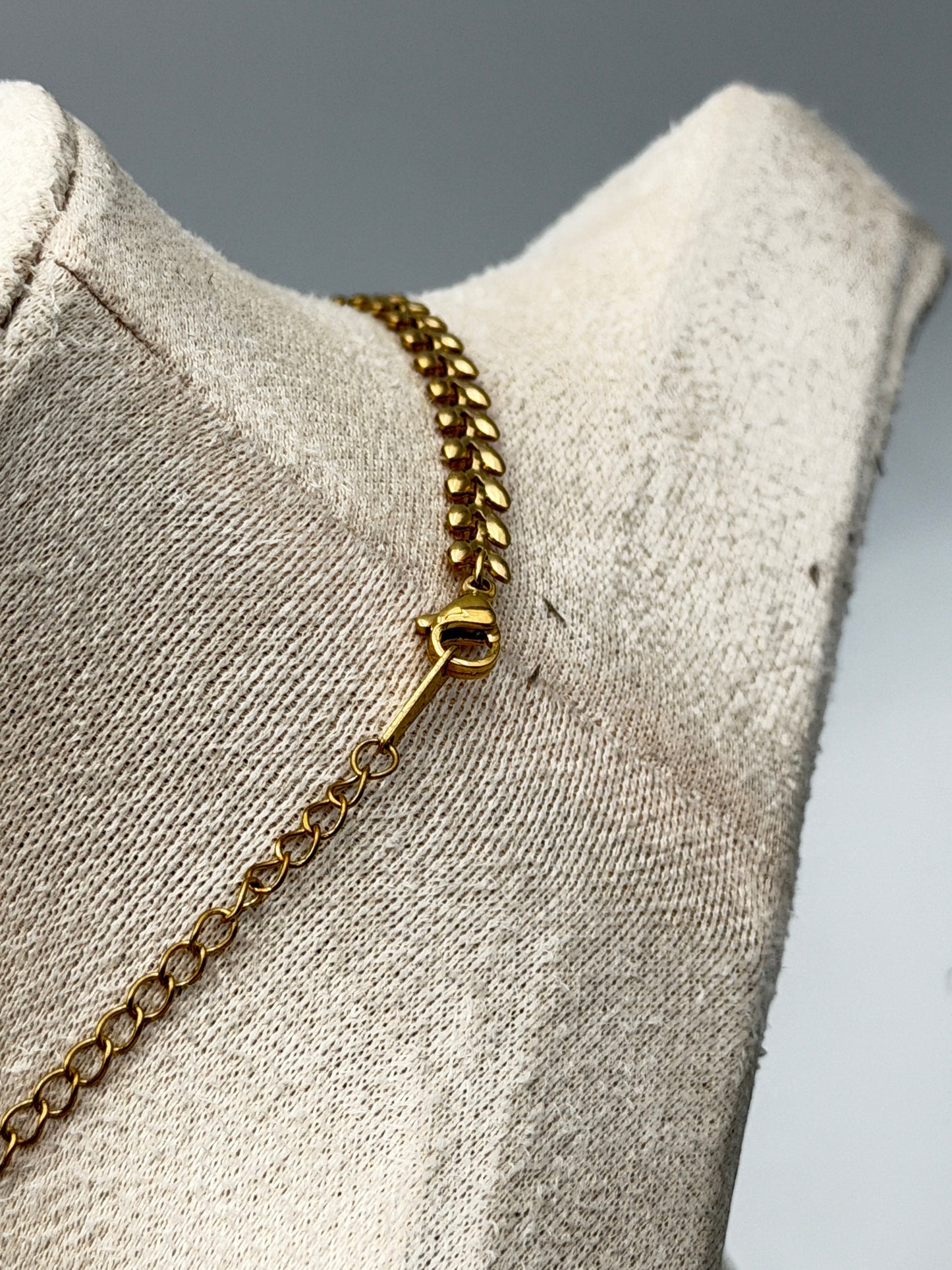 collana necklace acciaio aisi 316l gold plated