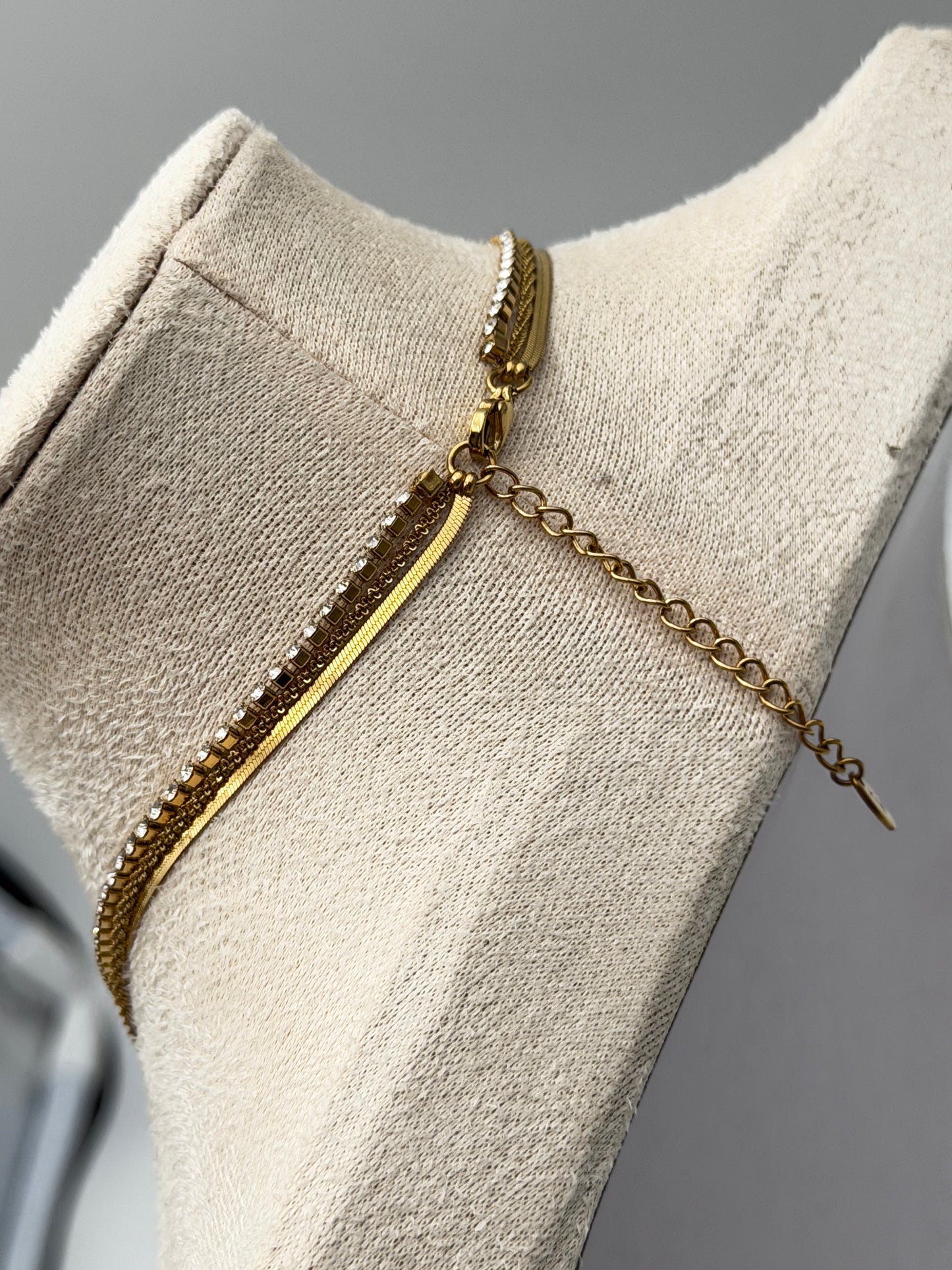 collana necklace acciaio aisi 316l gold plated