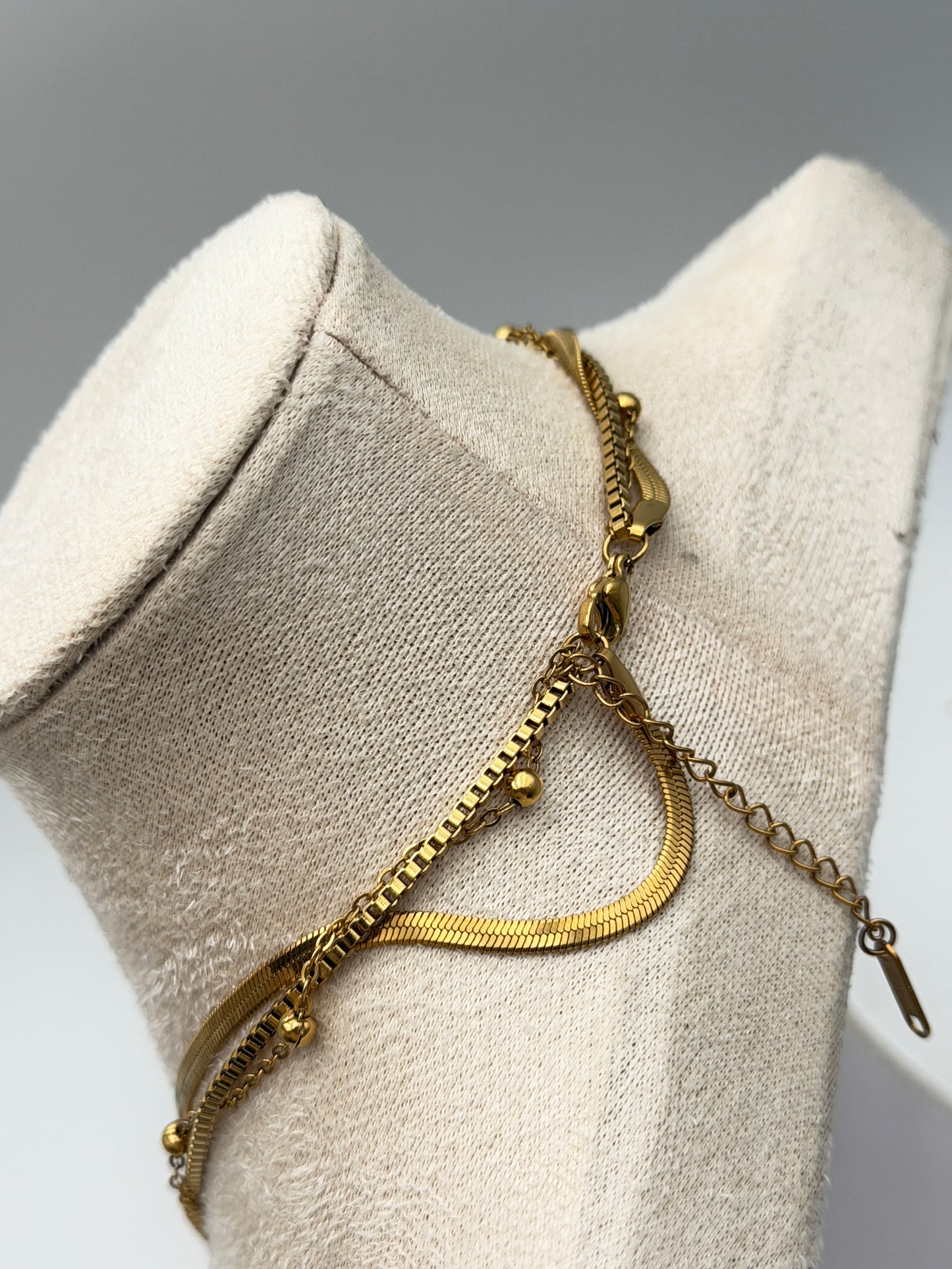 collana necklace acciaio aisi 316l gold plated