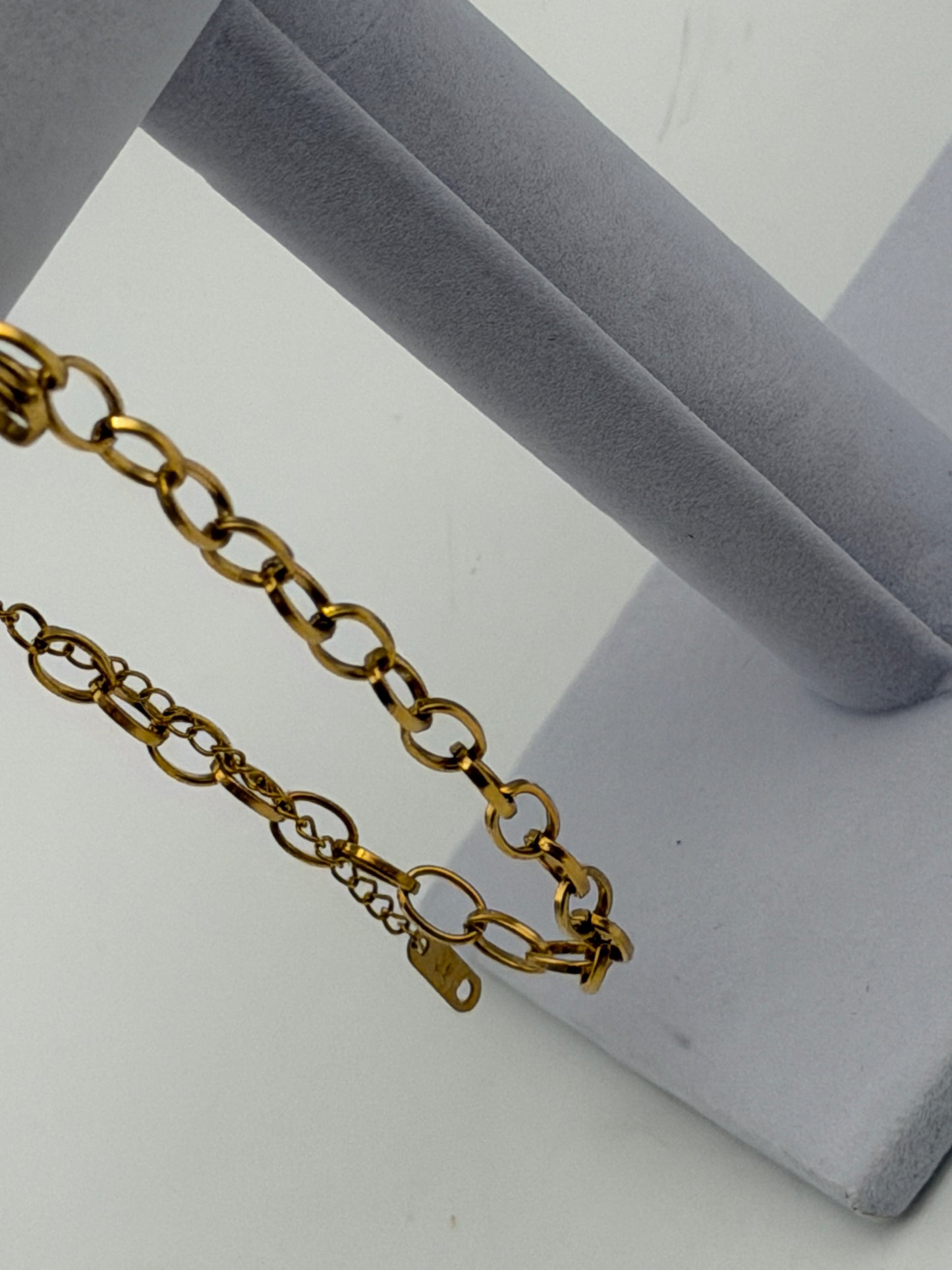 bracciale bracelet steel acciaio 316l gold plated