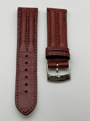 Cadet Chronostar cinturino strap pelle leather 19mm coccodrillo marrone