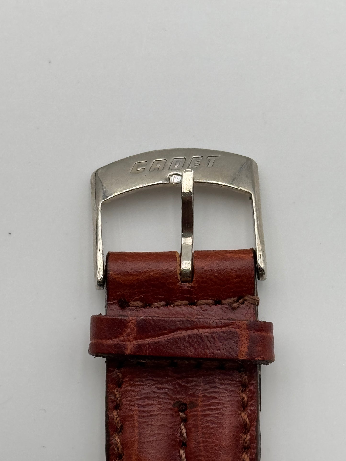 Cadet Chronostar cinturino strap pelle leather 19mm coccodrillo marrone