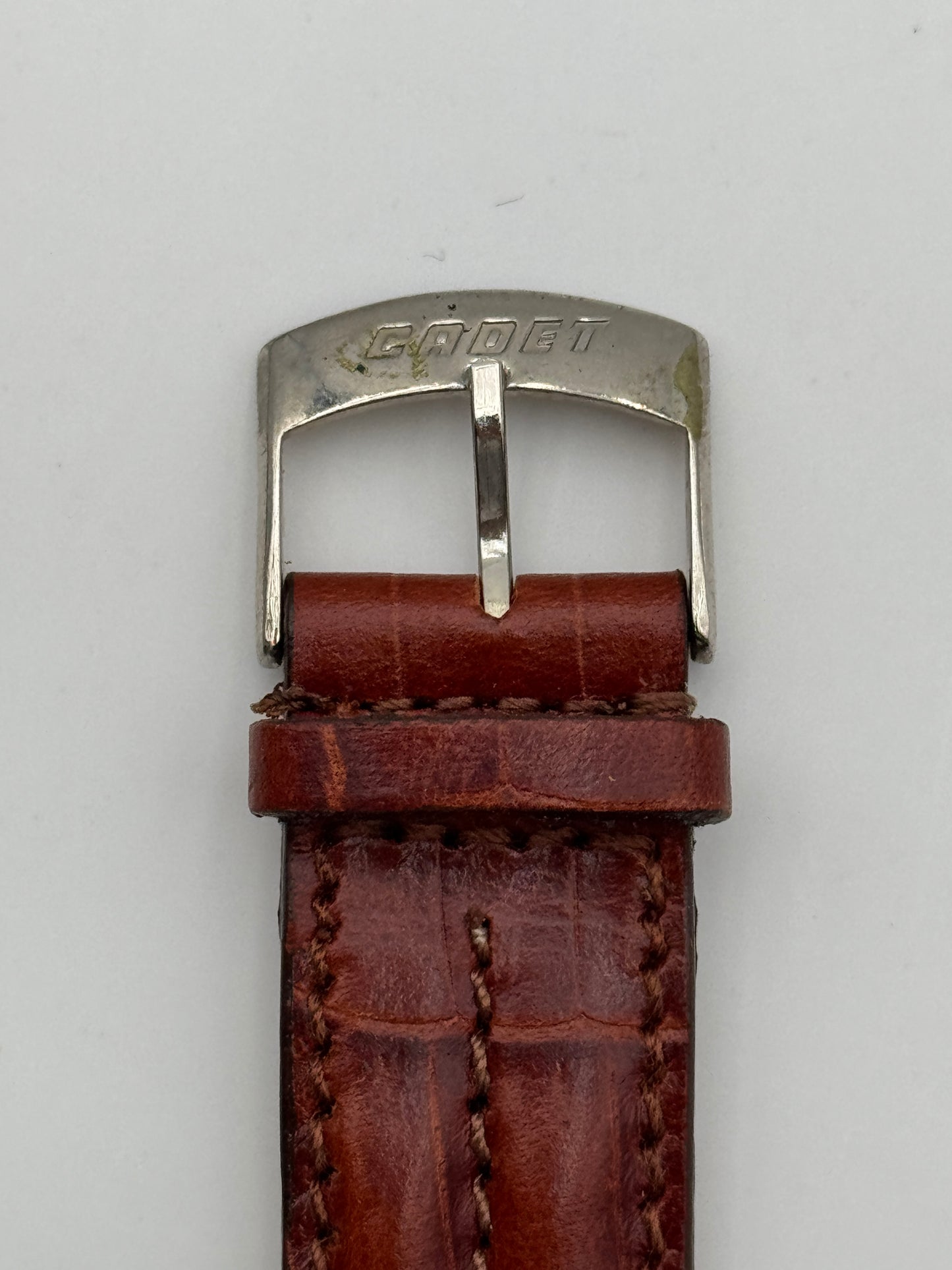 Cadet Chronostar cinturino strap leather pelle coccodrillo marrone 19mm