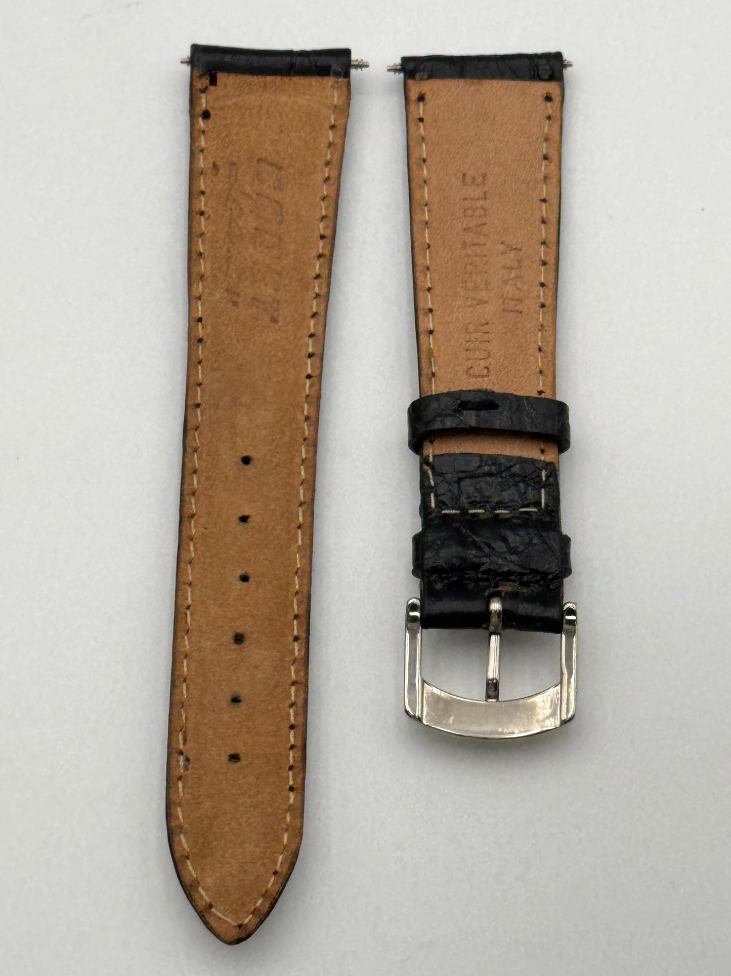 Cadet Chronostar cinturino strap leather pelle blu blue 20mm