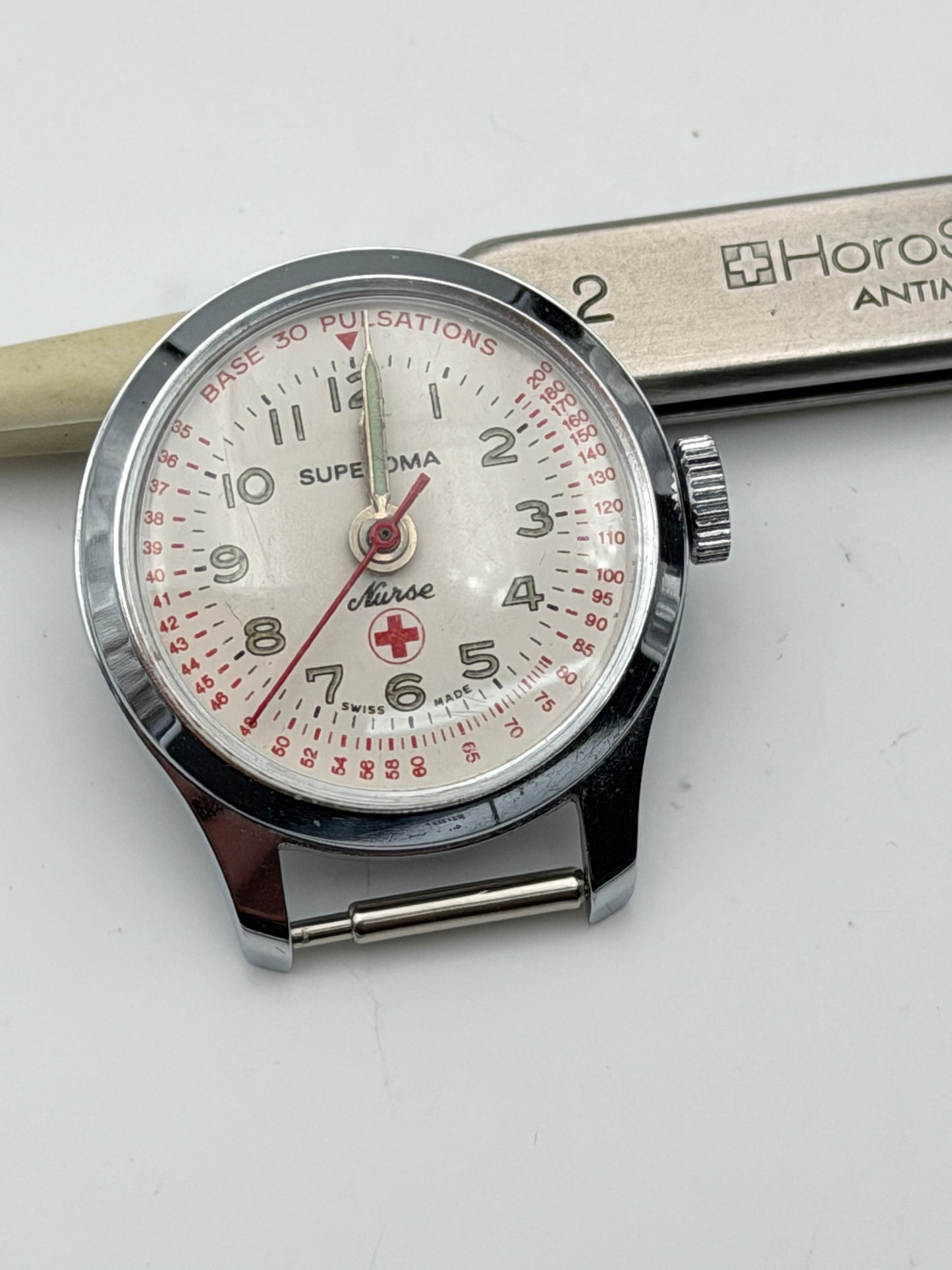 superoma nurse crocerossina 26mm pocket watch vintage