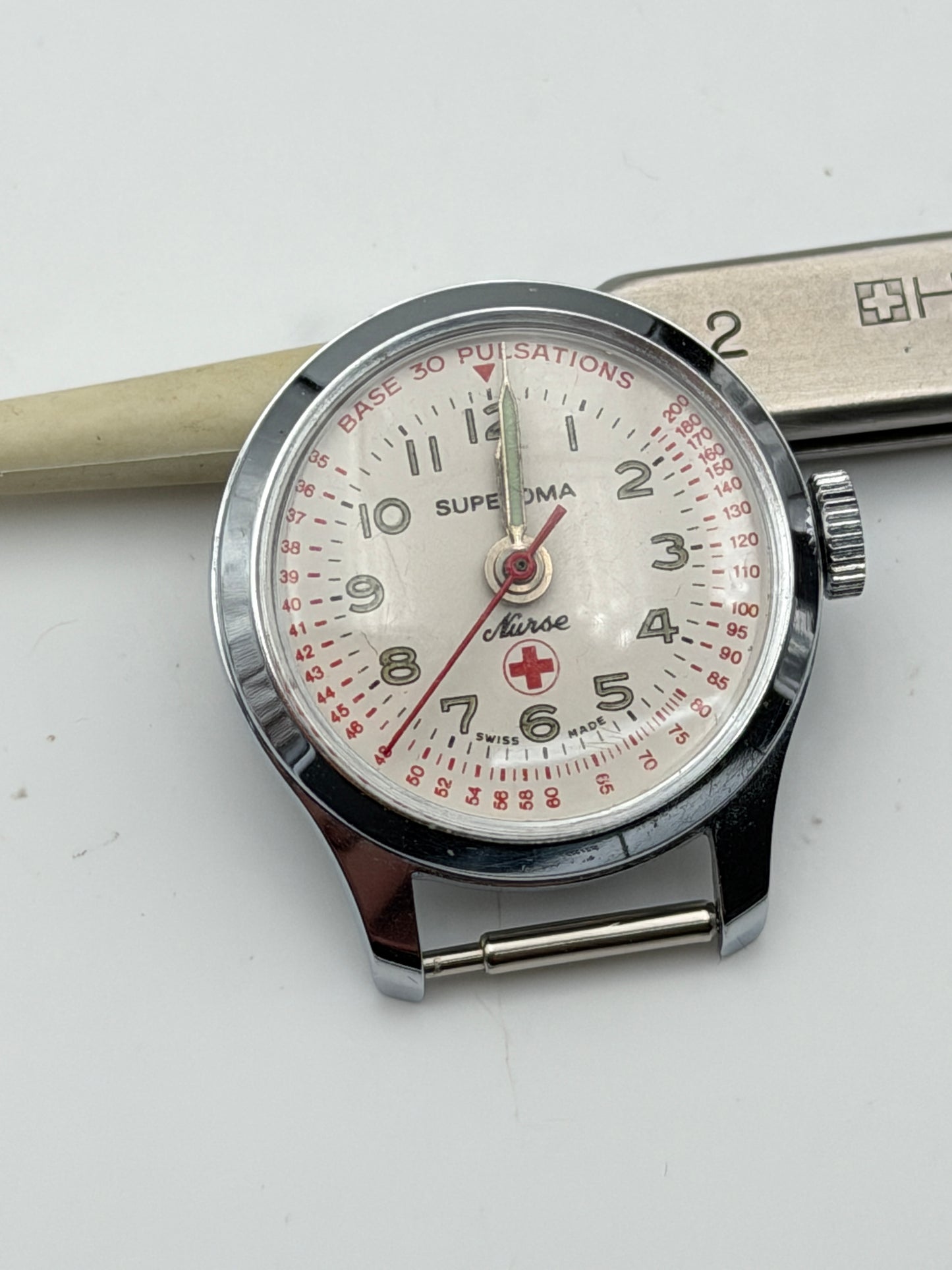 superoma nurse crocerossina 26mm pocket watch vintage