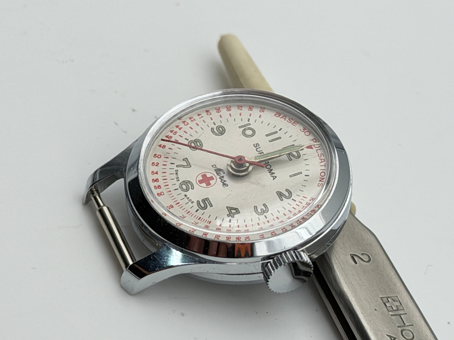 superoma nurse crocerossina 26mm pocket watch vintage