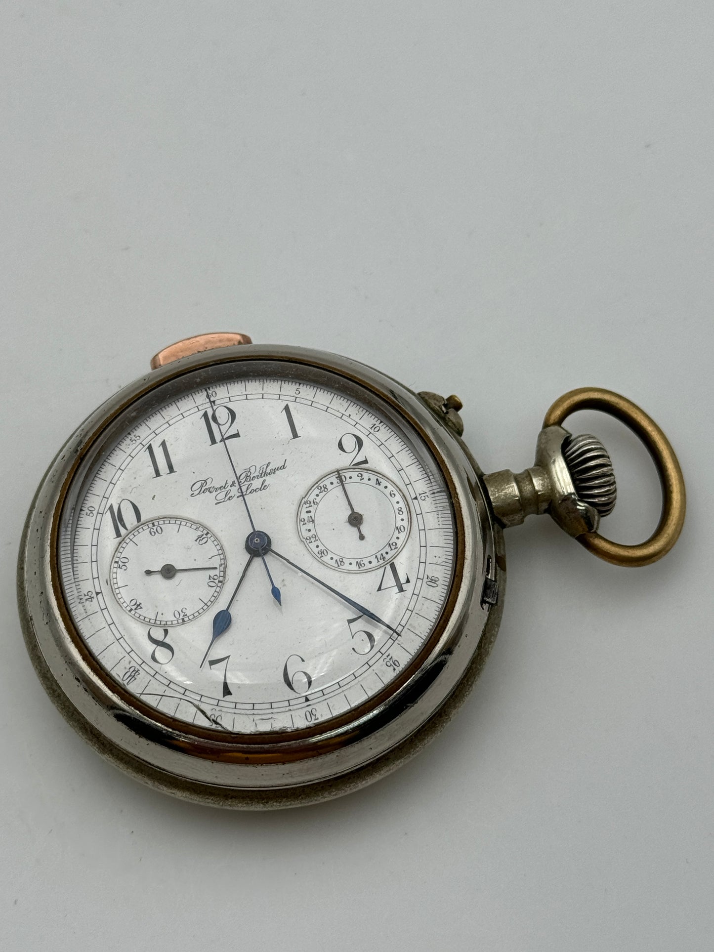 Berthoud da tasca cronografo con ripetizione minuti minute repeater chrono pocket watch