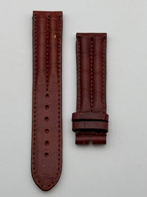 Cadet Chronostar cinturino strap leather pelle coccodrillo marrone 19mm