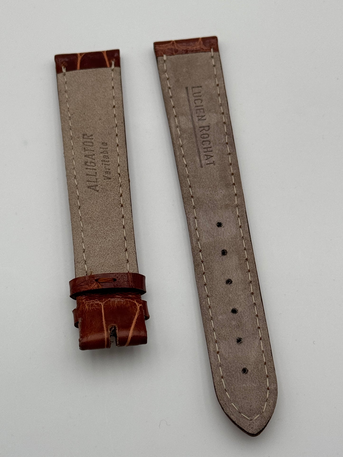 Lucien Rochat cinturino strap pelle leather coccodrillo marrone 18mm