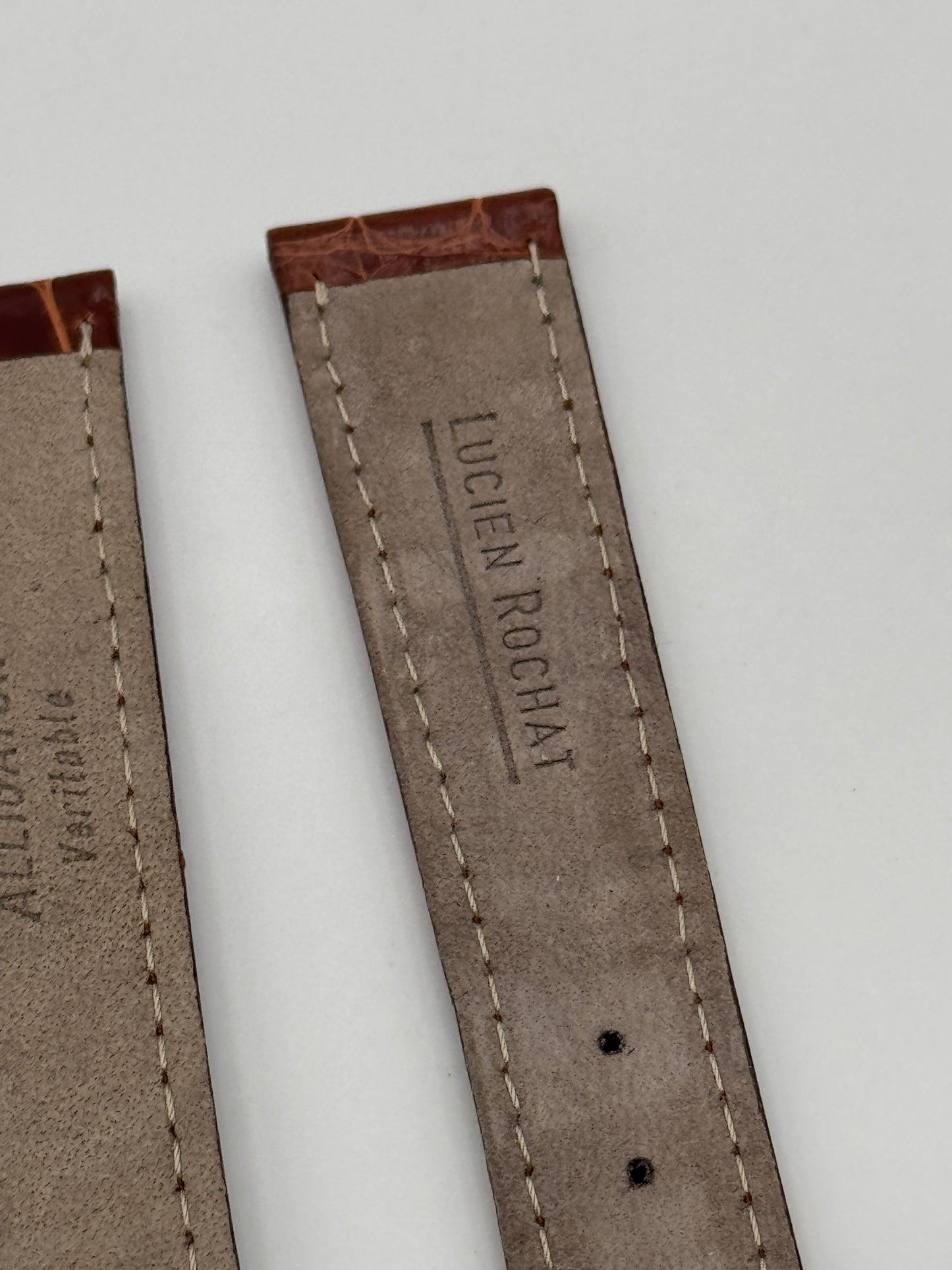 Lucien Rochat cinturino strap pelle leather coccodrillo marrone 18mm