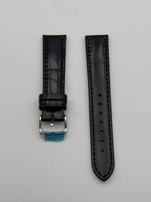 Philip Watch cinturino strap pelle leather black 18mm