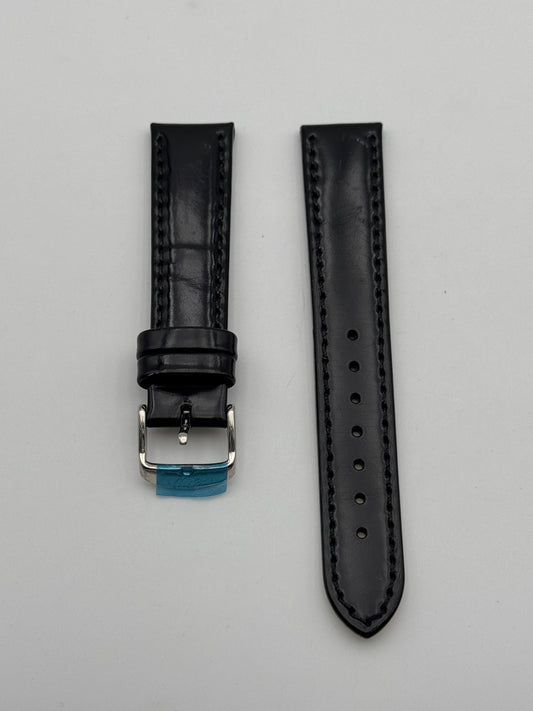Philip Watch cinturino strap pelle leather black 18mm