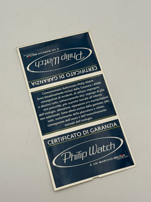 philip watch warranty garanzia guarantee swiss made vintage