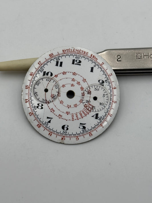 chrono vintage dial porcelain chrono 33,5-29,2mm