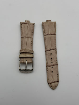 Philip Watch cinturino strap coccodrillo pelle leather beige 23mm