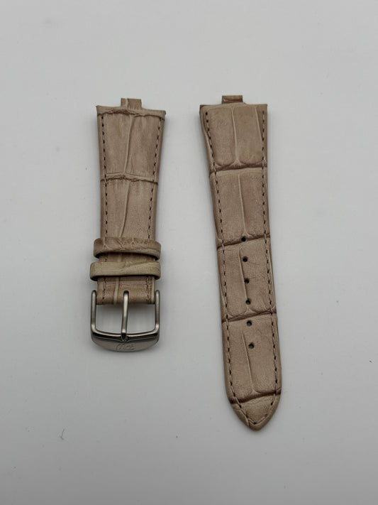 Philip Watch cinturino strap coccodrillo pelle leather beige 23mm