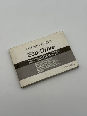 citizen eco drive b870-872 istruzioni libretto booklet