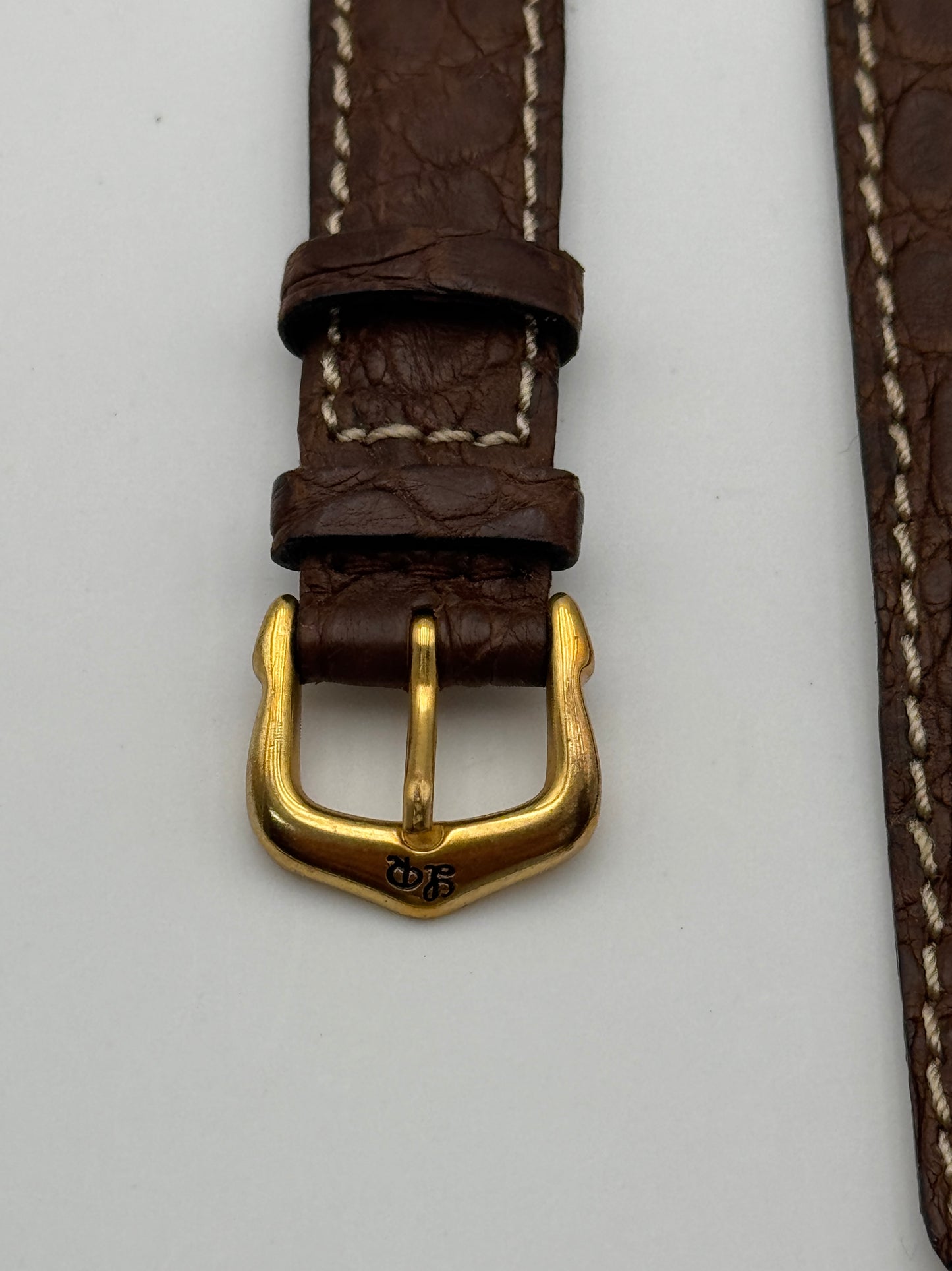 Lucien Rochat cinturino strap pelle leather coccodrillo marrone 13mm