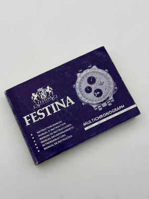 festina multichronograph libretto istruzioni booklet vintage