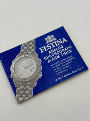 festina analog chronograph alarm timer m3510 istruzioni libretto booklet