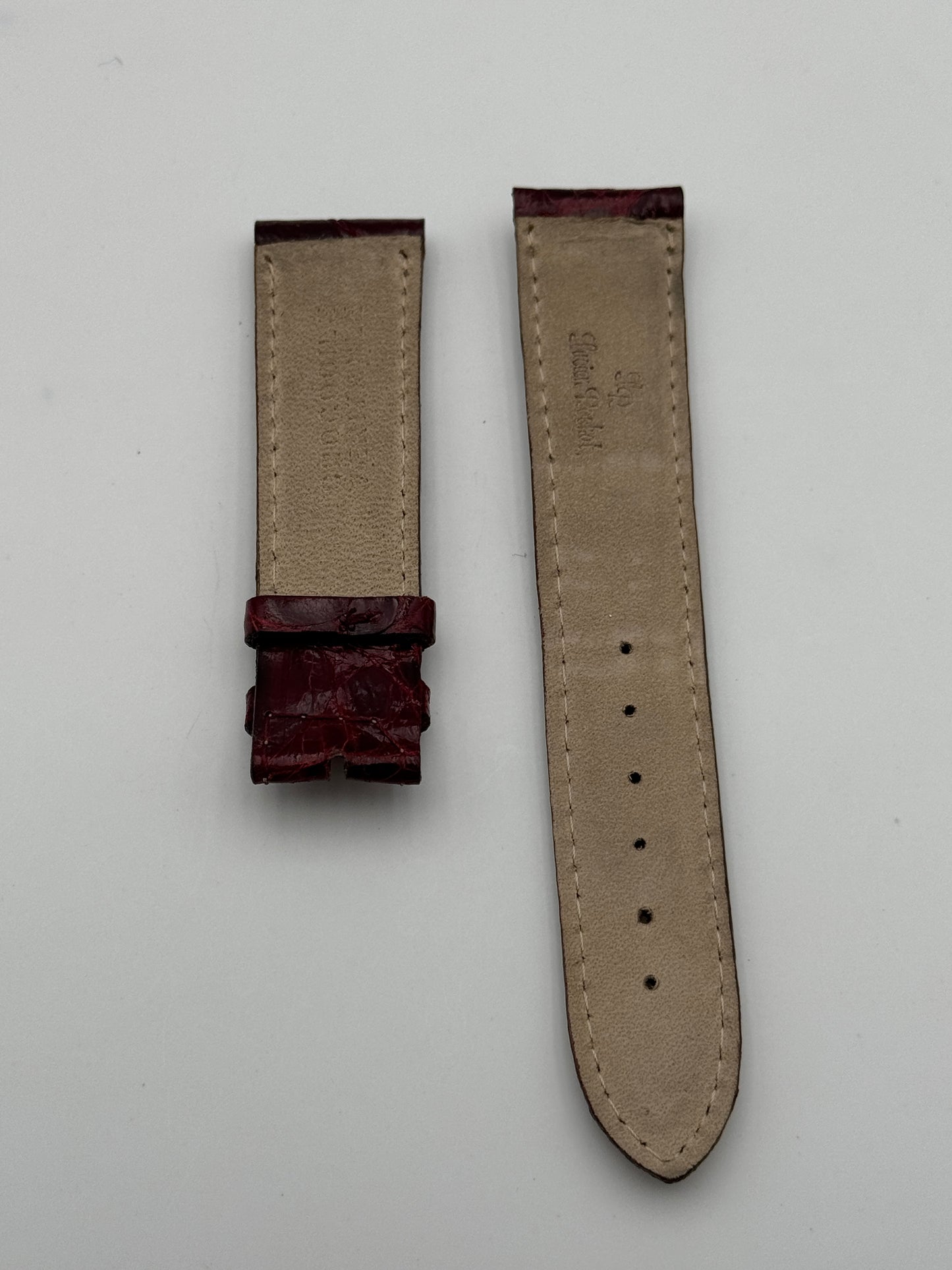 Lucien Rochat cinturino strap coccodrillo rosso 20mm
