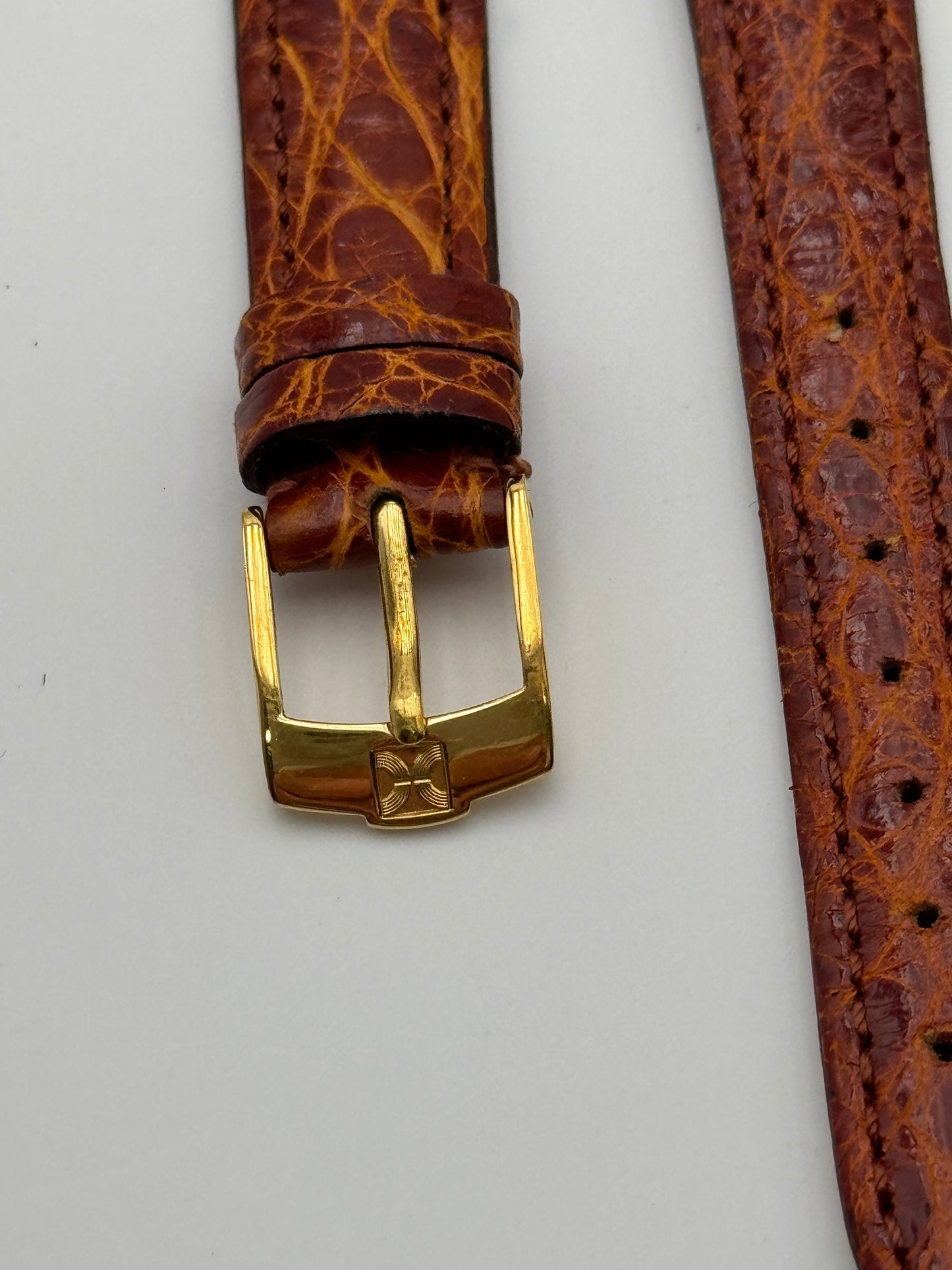 Mondia cinturino strap coccodrillo marrone 14mm
