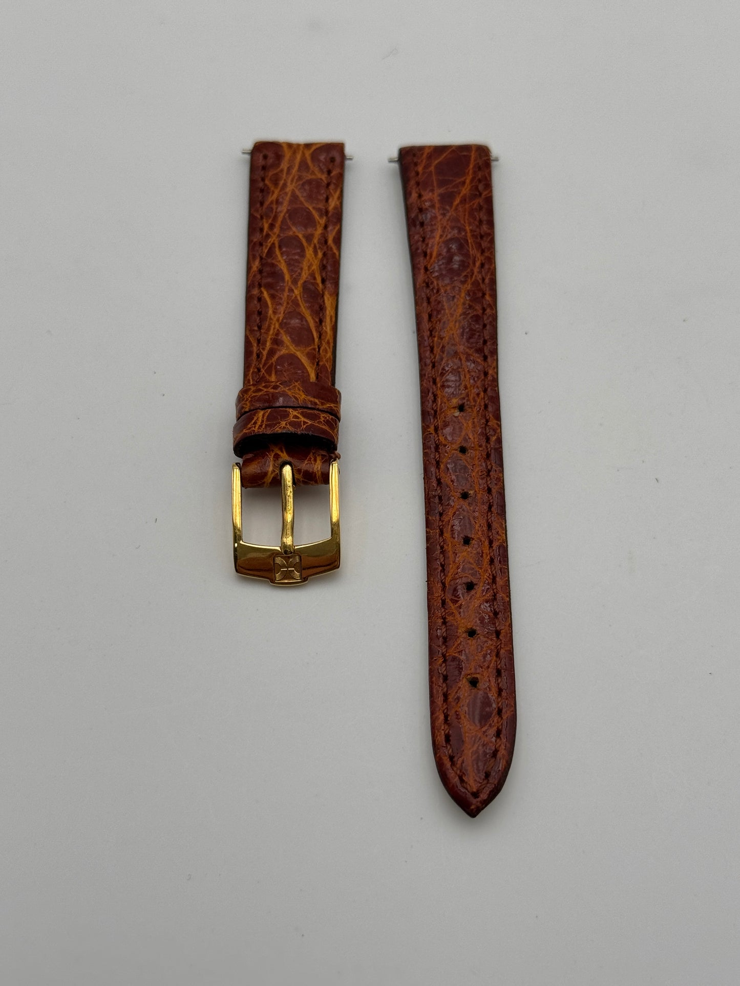 Mondia cinturino strap coccodrillo marrone 14mm