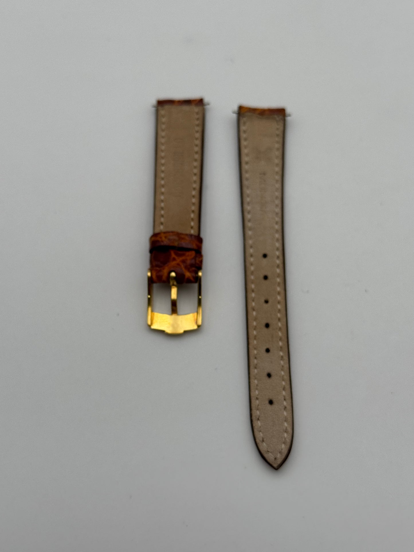 Mondia cinturino strap coccodrillo marrone 14mm