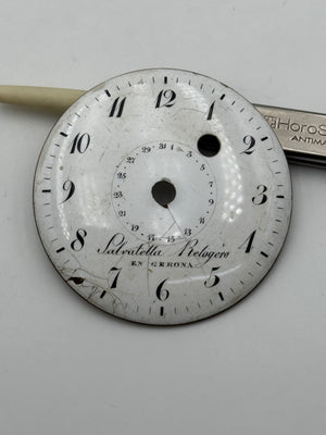 sabratella relojero en gerona 44,8mm pocket watch dial quadrante serpentaine