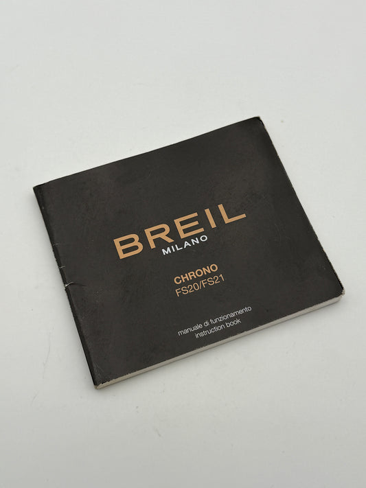 breil milano chrono fs20-fs21 libretto istruzioni booklet