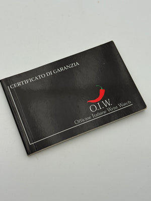 oiw officine italiane wrist watch warranty garanzia guarantee libretto booklet