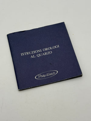 libretto philip watch istruzioni orologi al quarzo booklet swiss made vintage