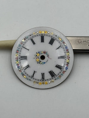pocket watch dial quadrante porcelain 34mm