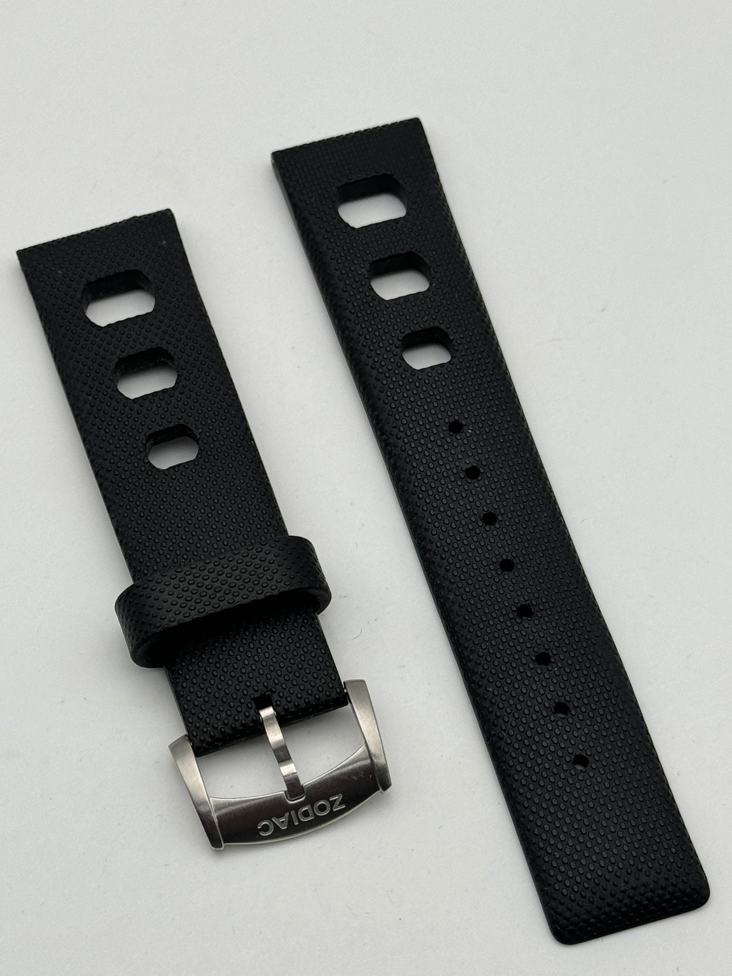 Zodiac cinturino strap rubber gomma diver 22 mm black