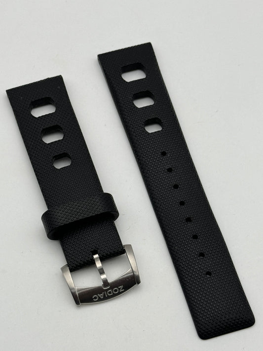 Zodiac cinturino strap rubber gomma diver 22 mm black