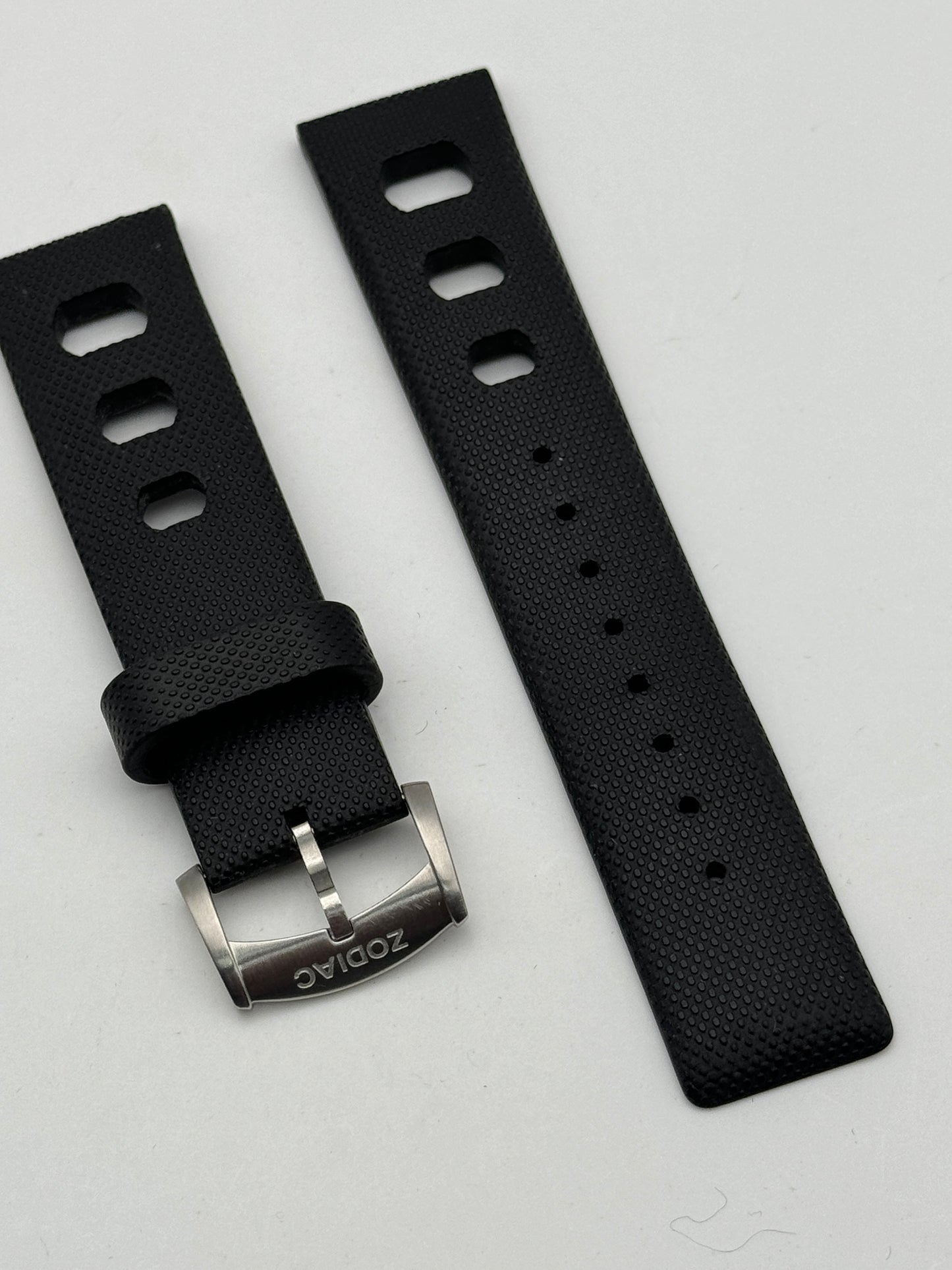 Zodiac cinturino strap rubber gomma diver 22 mm black