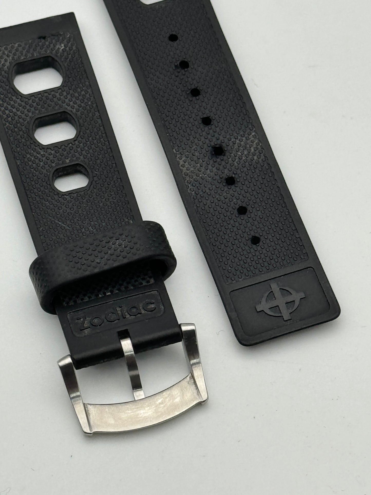 Zodiac cinturino strap rubber gomma diver 22 mm black