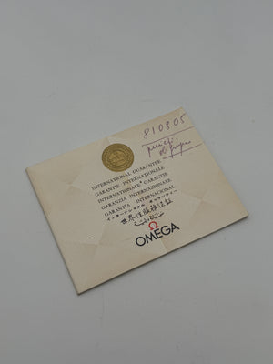 omega warranty garanzia guarantee vintage