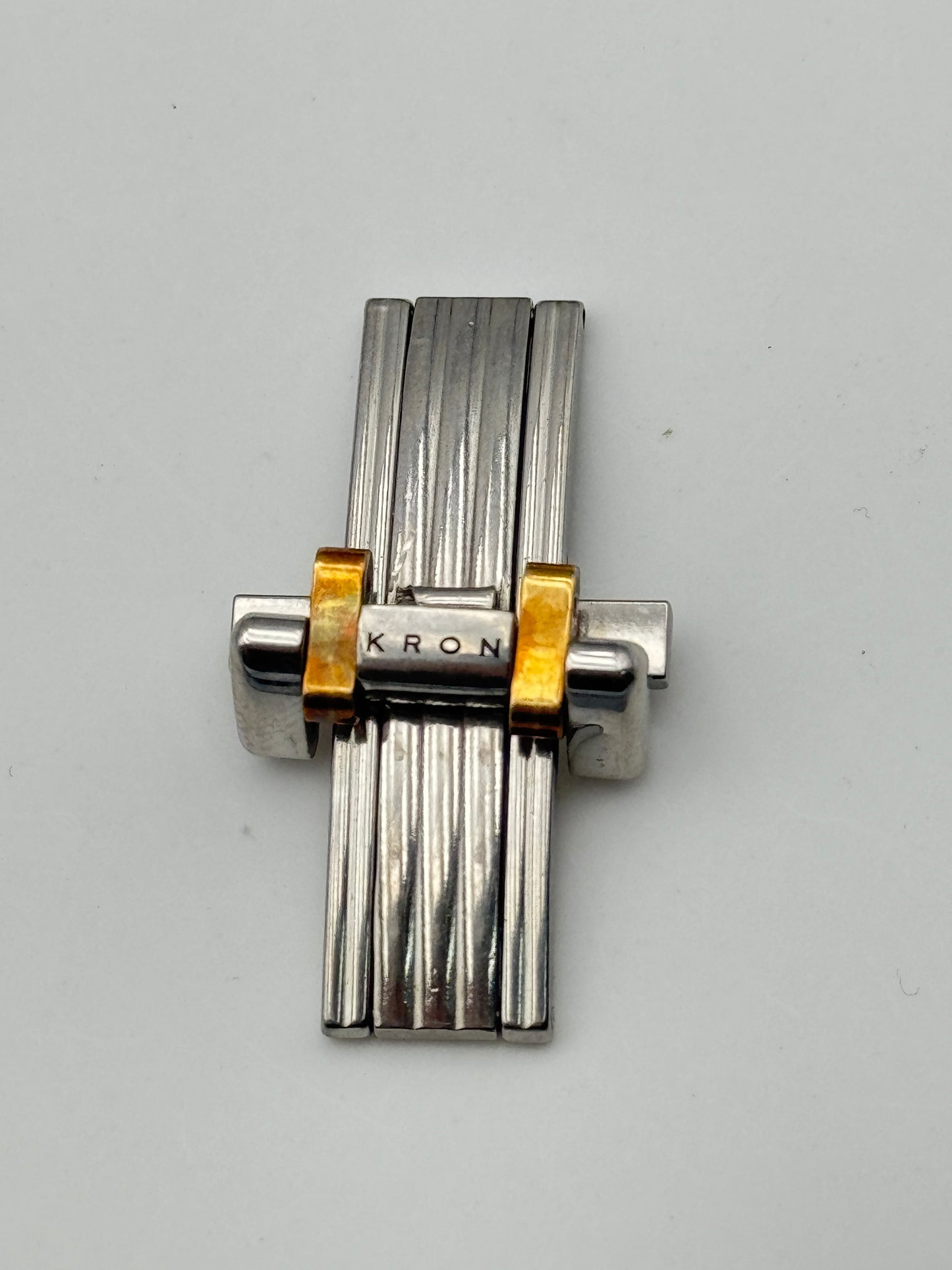Lucien Rochat kron steel gold deployante chiusura bracelet bracciale 20-12mm