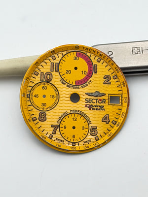 sector diving team 7750 29.5mm automatic chronograph dial quadrante